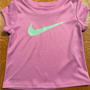 Nike Kids Purple Tee with Mint Logo